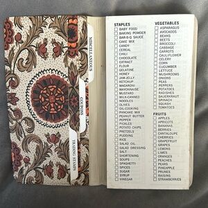 Vintage coupon book/ shopping list